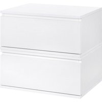 HOMCOM Set 2 Stk. Moderner Nachttisch mit Schublade und schwebendem Design für Schlafzimmer und Wohnzimmer, aus Spanplatte und MDF, 49x38x23 cm, Weiß Aosom HOMCOM Set 2 Stk. Moderner Nachttisch mit Schublade und schwebendem Design für Schlafzimmer und Wohnzimmer, aus Spanplatte und MDF, 49x38x23 cm, Weiß Aosom von HOMCOM
