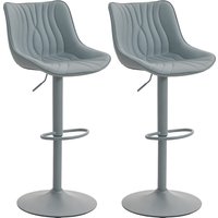 HOMCOM Set aus 2 höhenverstellbaren Barhockern Drehbarer Sitz aus Kunstleder Stahlrahmen und Fußstütze für Esszimmer Theke Grau Aosom HOMCOM Set aus 2 höhenverstellbaren Barhockern Drehbarer Sitz aus Kunstleder Stahlrahmen und Fußstütze für Esszimmer Theke Grau Aosom von HOMCOM