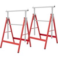 HOMCOM 2 x Gerüstbock Unterstellbock Klappbock höhenverstellbar bis 200kg Stahl Rot 68 x 58 x 80-130 cm Aosom HOMCOM 2 x Gerüstbock Unterstellbock Klappbock höhenverstellbar bis 200kg Stahl Rot 68 x 58 x 80-130 cm Aosom von HOMCOM
