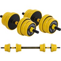 HOMCOM Set aus Kurzhanteln oder Langhanteln 20 kg - inklusive Verlängerungsstange - verstellbares Krafttraining - Muskel- und Gewichtheben Aosom HOMCOM Set aus Kurzhanteln oder Langhanteln 20 kg - inklusive Verlängerungsstange - verstellbares Krafttraining - Muskel- und Gewichtheben Aosom von HOMCOM