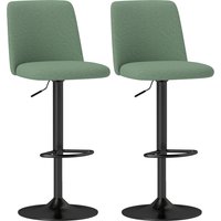 HOMCOM Set mit 2 Barhockern, drehbare Barhocker mit Höhenverstellung, Küchenbarhocker mit Rückenlehne und Fußablage, Stahlrahmen, Grün Aosom HOMCOM Set mit 2 Barhockern, drehbare Barhocker mit Höhenverstellung, Küchenbarhocker mit Rückenlehne und Fußablage, Stahlrahmen, Grün Aosom von HOMCOM