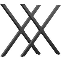HOMCOM Set mit 2 Tischbeinen aus X-förmigem Stahl - 70L x 8B x 72H cm - Industriedesign Aosom HOMCOM Set mit 2 Tischbeinen aus X-förmigem Stahl - 70L x 8B x 72H cm - Industriedesign Aosom von HOMCOM