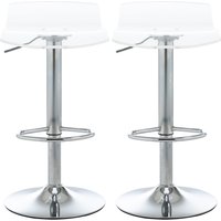 HOMCOM Set mit 2 zeitgenössischen Design-Barhockern, transparente Acryl-Sitzfläche und verchromtes Metallgestell - 360° drehbar - höhenverstellbar mit Fußstützen - transparent Aosom HOMCOM Set mit 2 zeitgenössischen Design-Barhockern, transparente Acryl-Sitzfläche und verchromtes Metallgestell - 360° drehbar - höhenverstellbar mit Fußstützen - transparent Aosom von HOMCOM