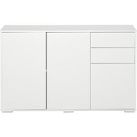 HOMCOM Sideboard Weiß  Kommode mit 2 Schubladen & 3 Türen, Mehrzweckschrank, Aktenschrank, 117x36x74cm  Aosom.de von HOMCOM