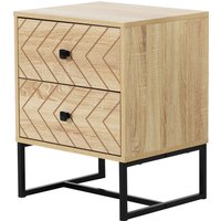 HOMCOM Sideboard Beistelltisch Kommode 2 Schubladen Spanplatte Natur 48 x 39,5 x 60 cm Aosom HOMCOM Sideboard Beistelltisch Kommode 2 Schubladen Spanplatte Natur 48 x 39,5 x 60 cm Aosom von HOMCOM