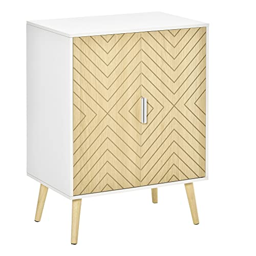 HOMCOM Sideboard Kommode Beistellschrank mit 2 Einlegeboden Lagerschrank Aufbewahrungsschrank Küchenschrank Nachtschrank verstellbar modern Weiß+Natur 60 x 40 x 80 cm HOMCOM Sideboard Kommode Beistellschrank mit 2 Einlegeboden Lagerschrank Aufbewahrungsschrank Küchenschrank Nachtschrank verstellbar modern Weiß+Natur 60 x 40 x 80 cm von HOMCOM