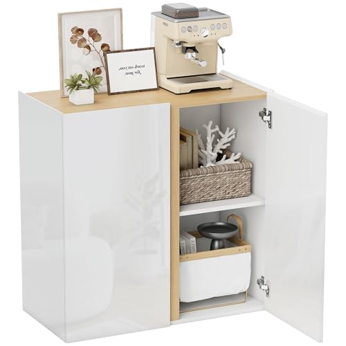 HOMCOM Sideboard Küchenschrank mit 2 Soft-Close-Türen, Verstellbarer Einlegeboden, Moderner Aufbewahrungsschrank für Wohnzimmer, Küche 80 x 40 x 80 cm Hochglanzweiß HOMCOM Sideboard Küchenschrank mit 2 Soft-Close-Türen, Verstellbarer Einlegeboden, Moderner Aufbewahrungsschrank für Wohnzimmer, Küche 80 x 40 x 80 cm Hochglanzweiß von HOMCOM