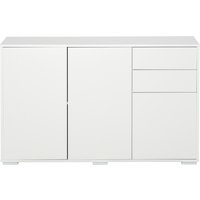 HOMCOM Sideboard Weiß  Kommode mit 2 Schubladen & 3 Türen, Mehrzweckschrank, Aktenschrank, 117x36x74cm  Aosom von HOMCOM