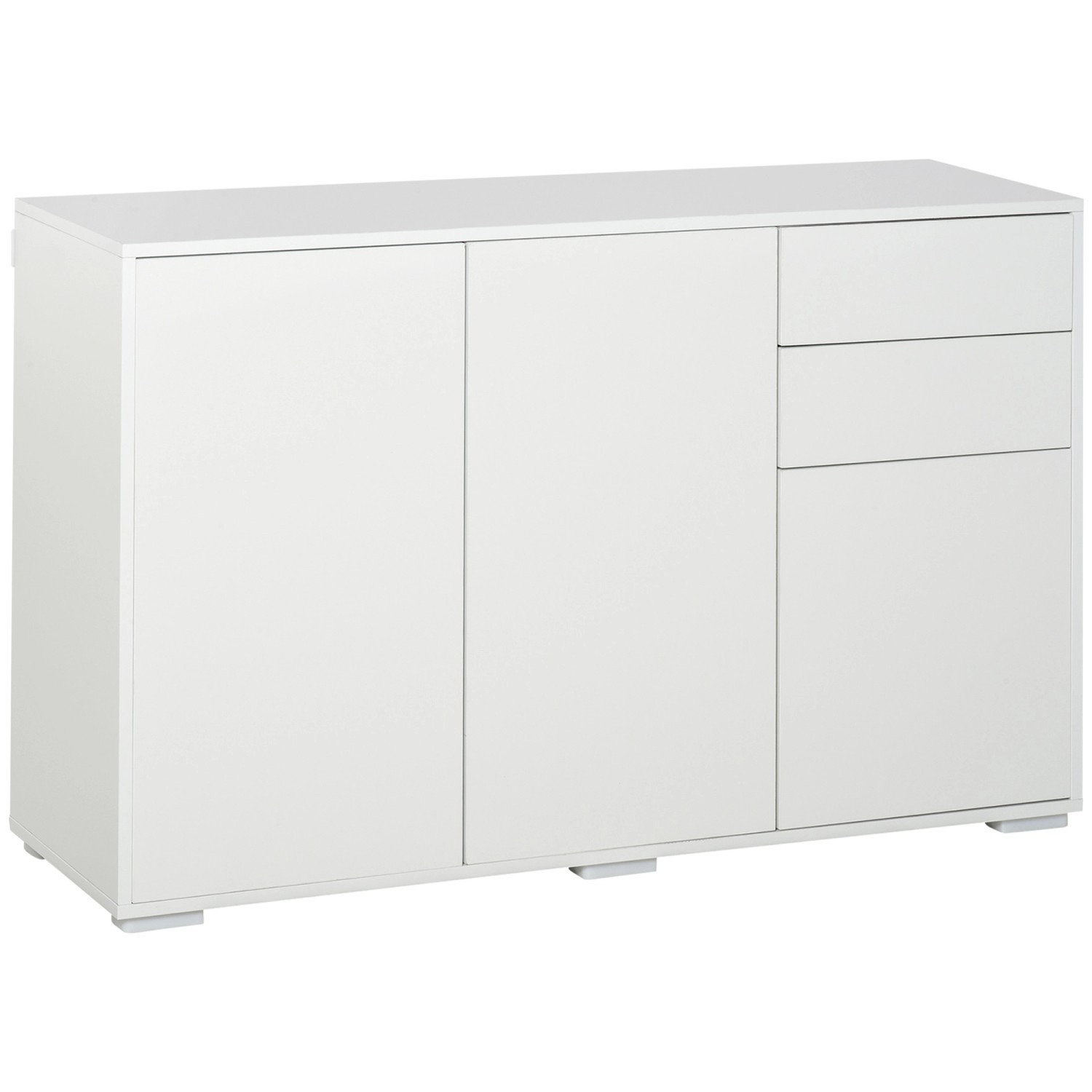 HOMCOM Sideboard mit 2 Schublade 3 Türen Aktenschrank Weiß 117 x 36 x 74 cm HOMCOM Sideboard mit 2 Schublade 3 Türen Aktenschrank Weiß 117 x 36 x 74 cm von HOMCOM