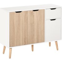 HOMCOM Sideboard mit Schrank und Schubladen Kommode Nachttisch Beistellschrank im skandinavischen Design viel Stauraum MDF Spanplatte 90x30x 7cm Aosom HOMCOM Sideboard mit Schrank und Schubladen Kommode Nachttisch Beistellschrank im skandinavischen Design viel Stauraum MDF Spanplatte 90x30x 7cm Aosom von HOMCOM