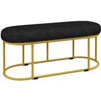 HOMCOM Sitzbank, LxBxH: 100 x 37 x 43 cm - schwarz von HOMCOM