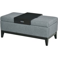 HOMCOM Sitzbank, LxBxH: 107 x 50 x 44 cm - grau von HOMCOM