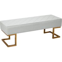 HOMCOM Sitzbank, Schaumstoff, 1-Sitzer, BxHxT: 120 x 42 x 43 cm - weiss von HOMCOM