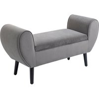 HOMCOM Sitzbank, mit Stauraum, LxBxH: 118 x 42 x 66 cm - grau von HOMCOM