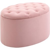 HOMCOM Sitzbank, mit Stauraum, LxBxH: 71 x 52 x 42 cm - rosa von HOMCOM