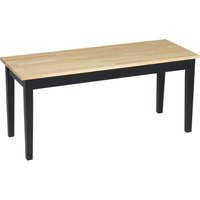 HOMCOM Sitzbank 2-Sitzer  Essbank Holzbank, Küchenbank Wohnzimmerbank, bis 220 kg, Kiefernholz, Natur, 102x36x45cm  Aosom.de von HOMCOM