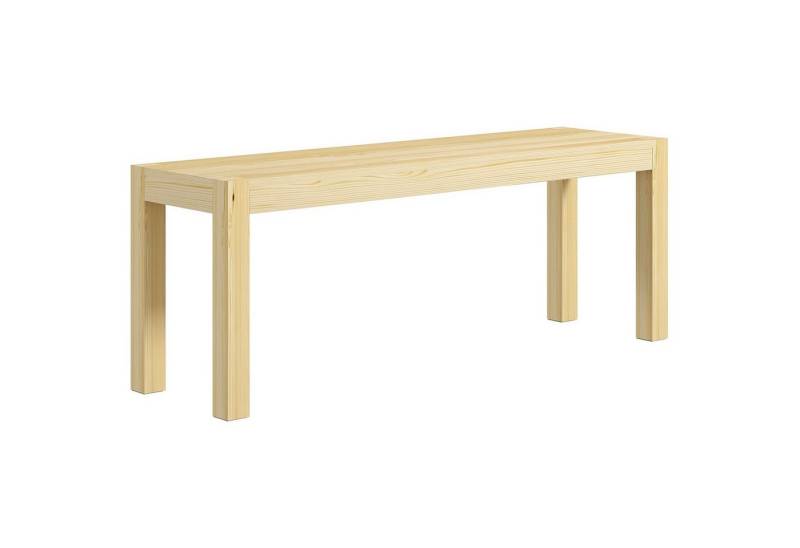 HOMCOM Sitzbank 2-Sitzer Essbank im Landhaus-Stil (Essbank, 1-St., Holzbank), bis 240 kg belastbar, Natur, 120 x 33 x 45 cm von HOMCOM