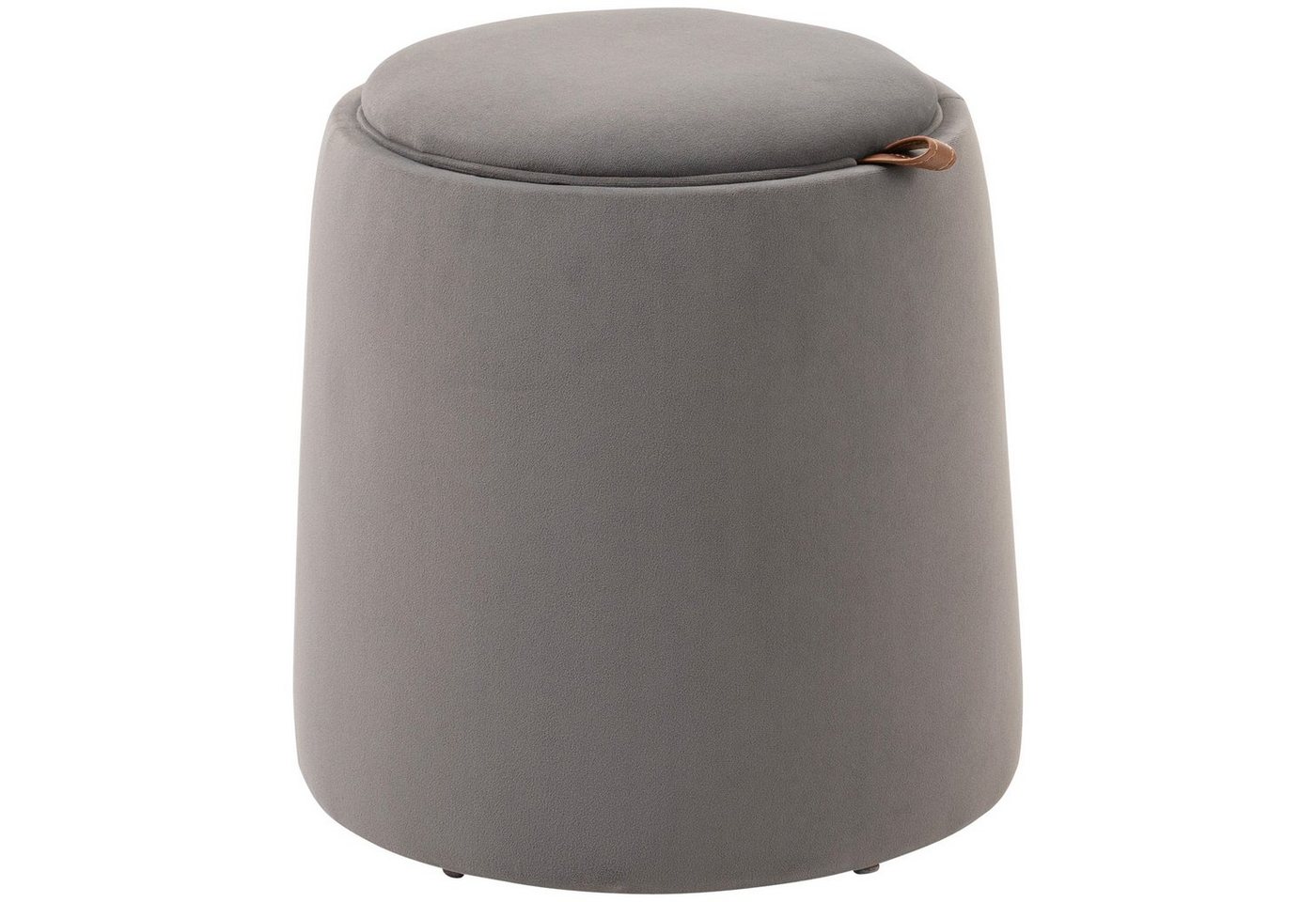 HOMCOM Sitzbank 2-in-1 Hocker in Samtoptik inklusive Stauraum und abnehmbaren Deckel (Polsterhocker, 1-St., Sitzhocker), Dunkelgrau Ø44 x 47,5 cm von HOMCOM