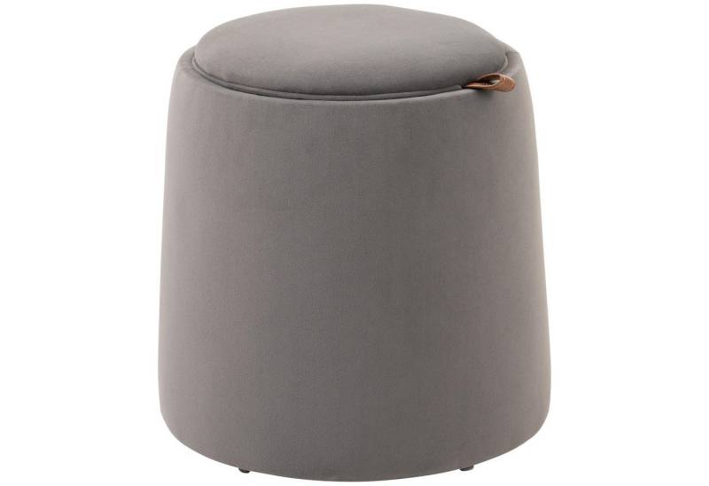 HOMCOM Sitzbank 2-in-1 Hocker in Samtoptik inklusive Stauraum und abnehmbaren Deckel (Polsterhocker, 1-St., Sitzhocker), Dunkelgrau Ø44 x 47,5 cm von HOMCOM