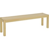 HOMCOM Sitzbank 3-Sitzer Holzbank Essbank im Landhaus-Stil, Küchenbank, Kiefernholz, bis 330 kg belastbar, Natur, 150 x 33 x 45 cm von HOMCOM