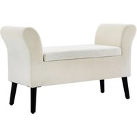 HOMCOM Sitzbank Polsterbank mit Stauraum Bettbank mit Armlehne für Flur Schlafzimmer samtartiges Polyester 111,5 x 41 x 65 cm Cremeweiß Aosom HOMCOM Sitzbank Polsterbank mit Stauraum Bettbank mit Armlehne für Flur Schlafzimmer samtartiges Polyester 111,5 x 41 x 65 cm Cremeweiß Aosom von HOMCOM