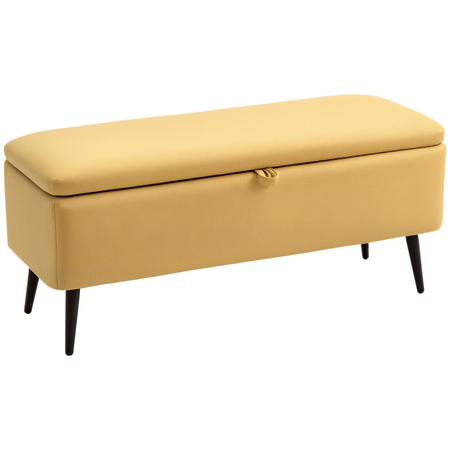 HOMCOM Sitzbank Polsterbank mit Stauraum Leinenoptik 101 x 38 x 44 cm Gelb HOMCOM Sitzbank Polsterbank mit Stauraum Leinenoptik 101 x 38 x 44 cm Gelb von HOMCOM