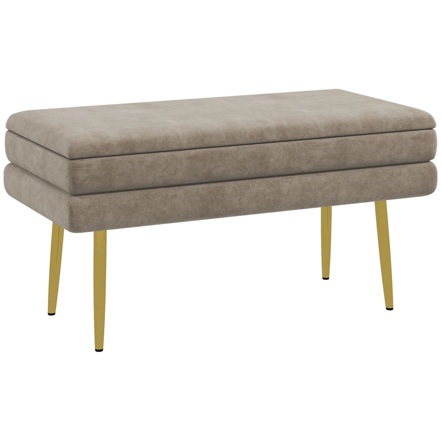 HOMCOM Sitzbank Polsterbank mit Stauraum Samtoptik Beige 79 x 37 x 43 cm HOMCOM Sitzbank Polsterbank mit Stauraum Samtoptik Beige 79 x 37 x 43 cm von HOMCOM