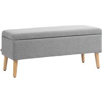 HOMCOM Sitzbank Polsterbank mit Stauraum scandinavia Polyester Holz Grau HOMCOM Sitzbank Polsterbank mit Stauraum scandinavia Polyester Holz Grau von HOMCOM
