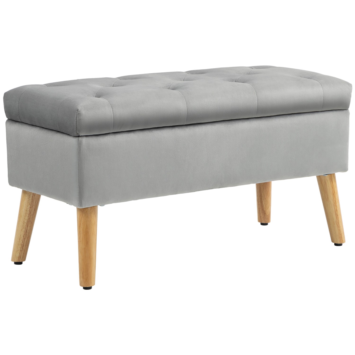 HOMCOM Sitzbank Polyester Schaumstoff Grau 80L x 35B x 40H cm von HOMCOM