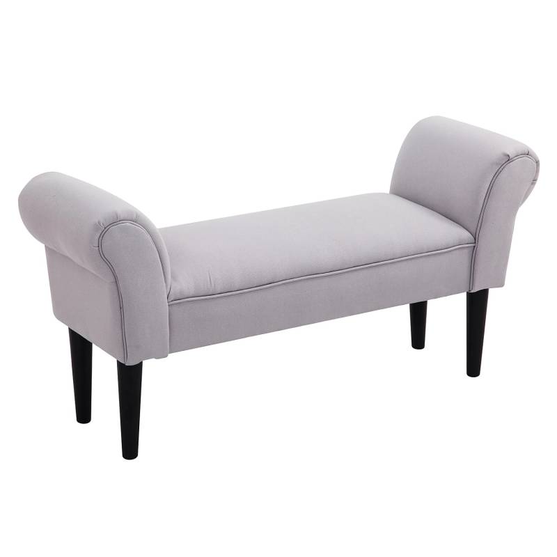 HOMCOM Sitzbank bis 130 kg Belastbar Segelstoff Grau 102 x 36 x 51 cm von HOMCOM