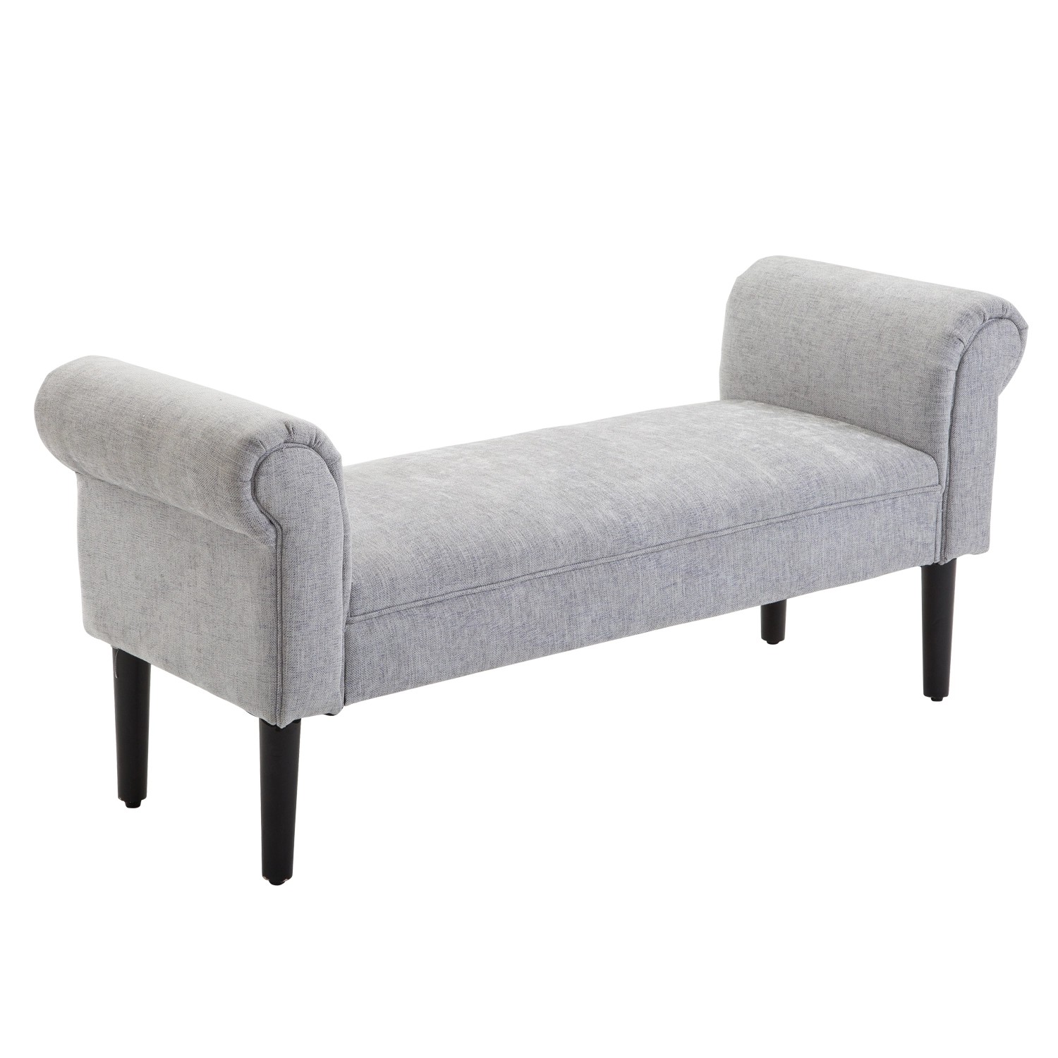 HOMCOM Sitzbank mit Gerollten Seiten Polyester Hellgrau 132 x 45,5 x 58 cm HOMCOM Sitzbank mit Gerollten Seiten Polyester Hellgrau 132 x 45,5 x 58 cm von HOMCOM