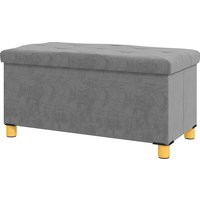HOMCOM Sitzbank mit Stauraum, faltbar Polsterbank, Bettbank mit Samtoptik, Sitztruhe für Flur Schlafzimmer Wohnzimmer, 76 x 38 x 38 cm Grau Aosom HOMCOM Sitzbank mit Stauraum, faltbar Polsterbank, Bettbank mit Samtoptik, Sitztruhe für Flur Schlafzimmer Wohnzimmer, 76 x 38 x 38 cm Grau Aosom von HOMCOM