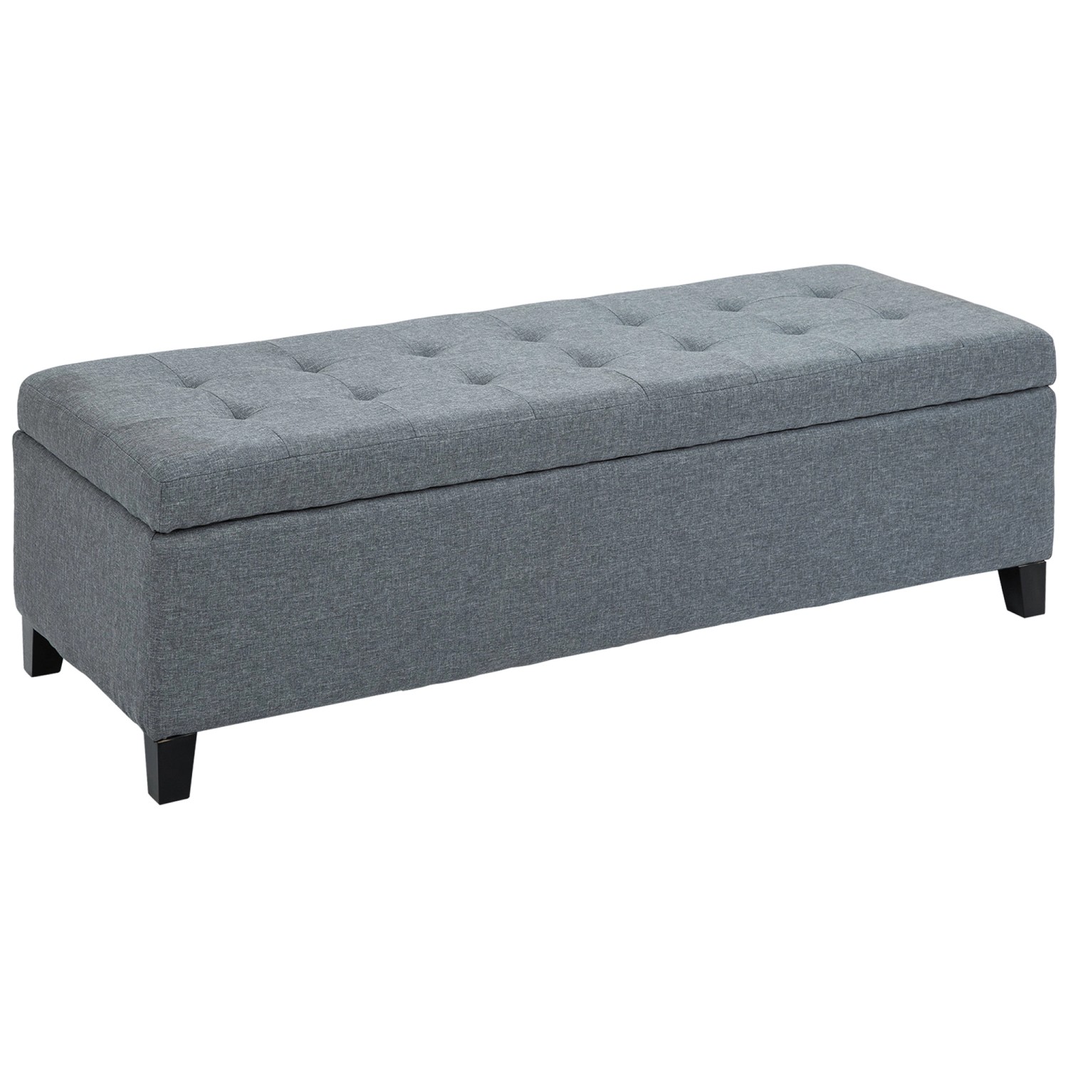 HOMCOM Sitzbank mit Stauraum Deckel Leinenoptik Grau 125 x 49 x 41,5 cm HOMCOM Sitzbank mit Stauraum Deckel Leinenoptik Grau 125 x 49 x 41,5 cm von HOMCOM
