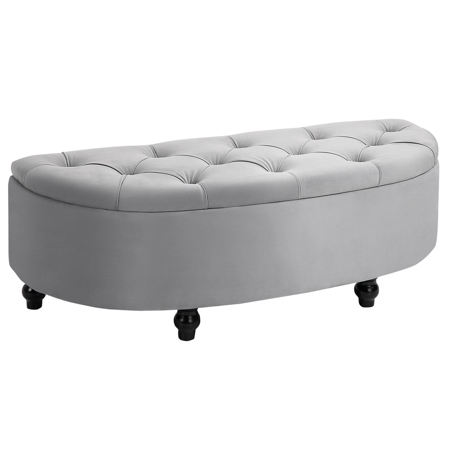 HOMCOM Sitzbank mit Stauraum Geöffnetem Deckel Gummiholz Grau 120 x 46 x 42 cm HOMCOM Sitzbank mit Stauraum Geöffnetem Deckel Gummiholz Grau 120 x 46 x 42 cm von HOMCOM