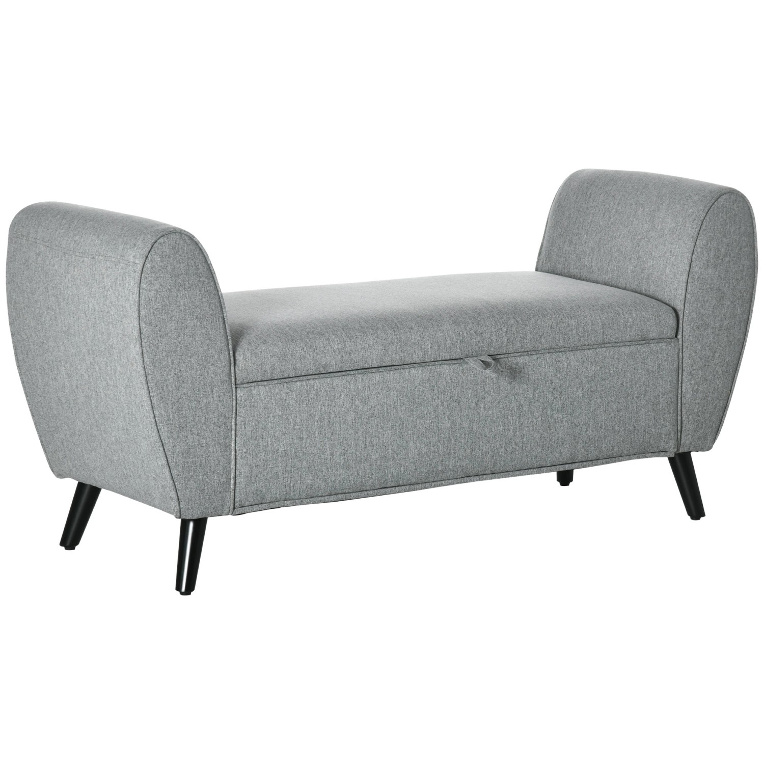 HOMCOM Sitzbank mit Stauraum Leinenoptik Armlehne Hellgrau 140 x 49 x 68 cm HOMCOM Sitzbank mit Stauraum Leinenoptik Armlehne Hellgrau 140 x 49 x 68 cm von HOMCOM