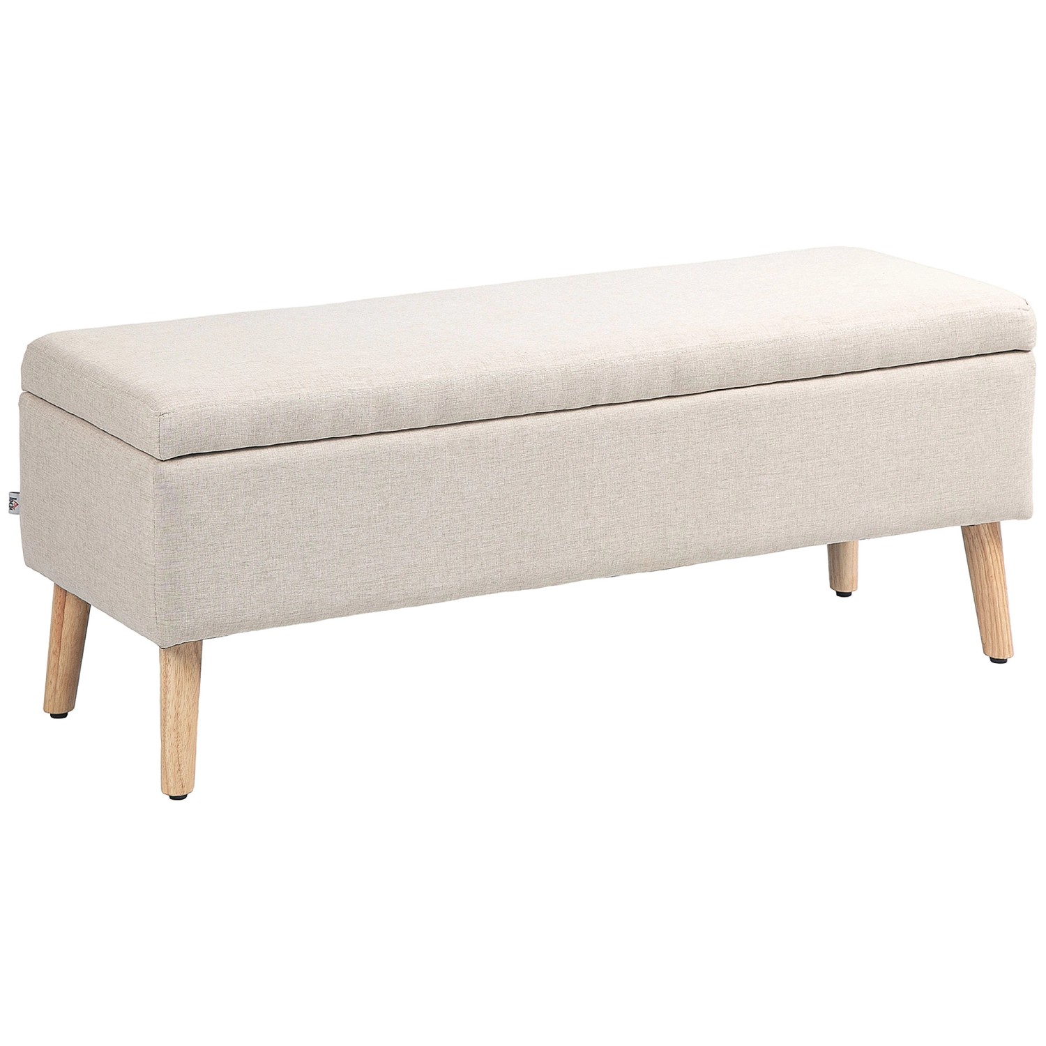 HOMCOM Sitzbank mit Stauraum Leinenoptik Gummiholz Beige 110 x 39 x 45 cm HOMCOM Sitzbank mit Stauraum Leinenoptik Gummiholz Beige 110 x 39 x 45 cm von HOMCOM