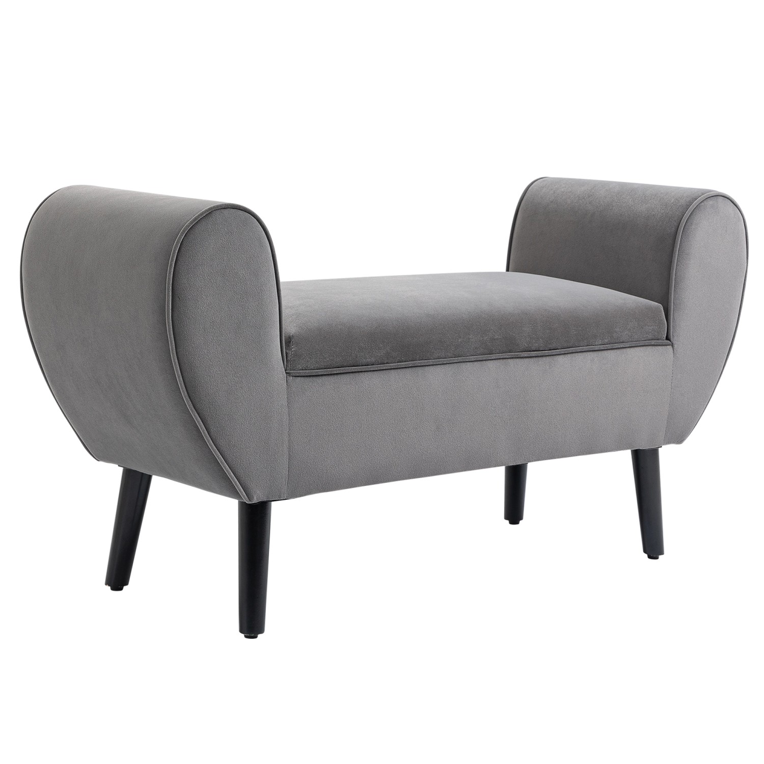 HOMCOM Sitzbank mit Stauraum Samtartiges Polyester Gummiholz Grau 118 x 42 x 66cm HOMCOM Sitzbank mit Stauraum Samtartiges Polyester Gummiholz Grau 118 x 42 x 66cm von HOMCOM