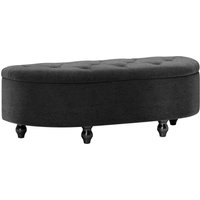 HOMCOM Sitzbank mit Stauraum Sitztruhe mit geöffnetem Deckel, Velvet-Touch von HOMCOM