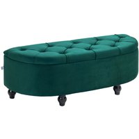 HOMCOM Sitzbank mit Stauraum Sitztruhe mit geöffnetem Deckel, Velvet-Touch von HOMCOM