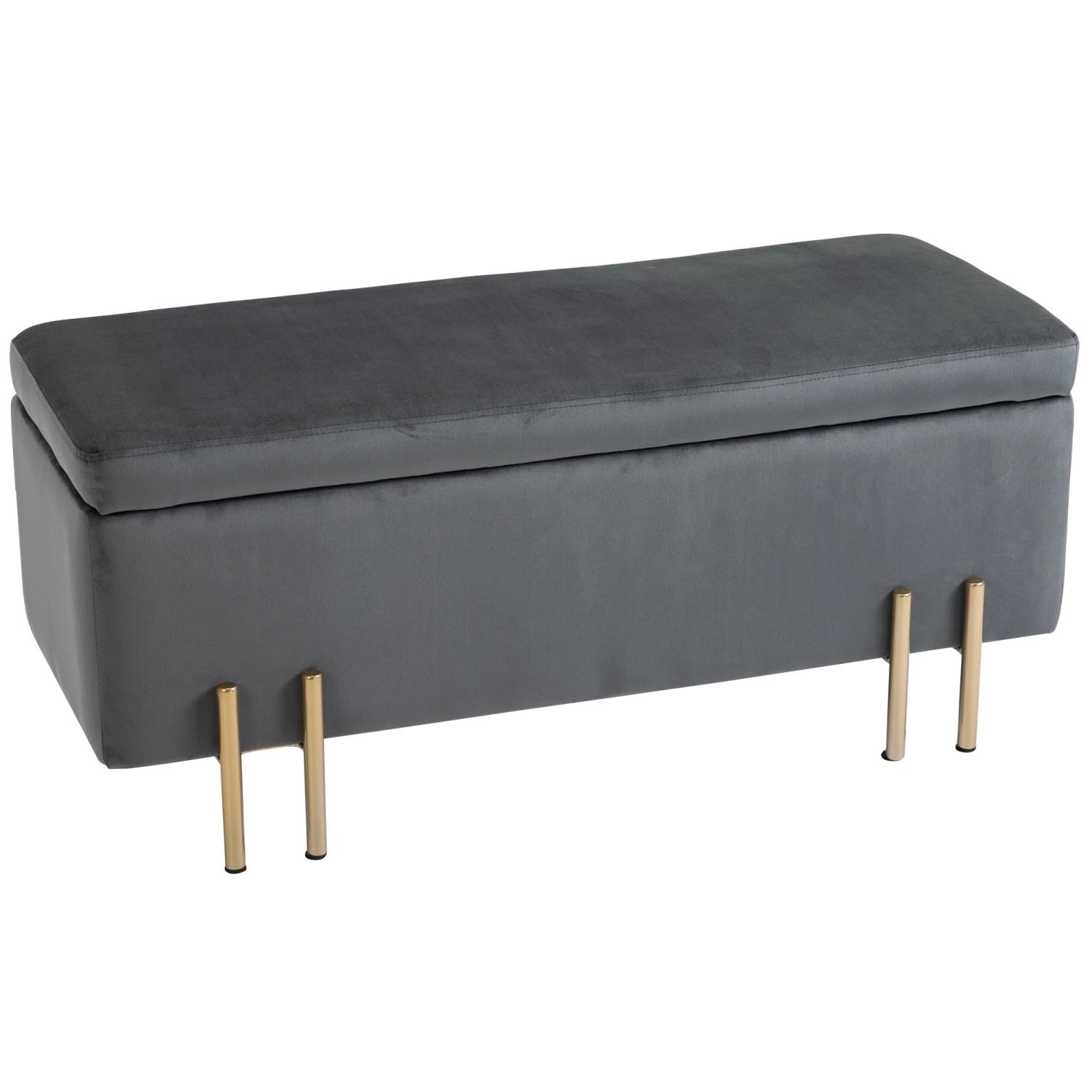 HOMCOM Sitzbank mit Stauraum Stoff Metall Gummiholz Dunkelgrau 100 x 40 x 42 cm HOMCOM Sitzbank mit Stauraum Stoff Metall Gummiholz Dunkelgrau 100 x 40 x 42 cm von HOMCOM