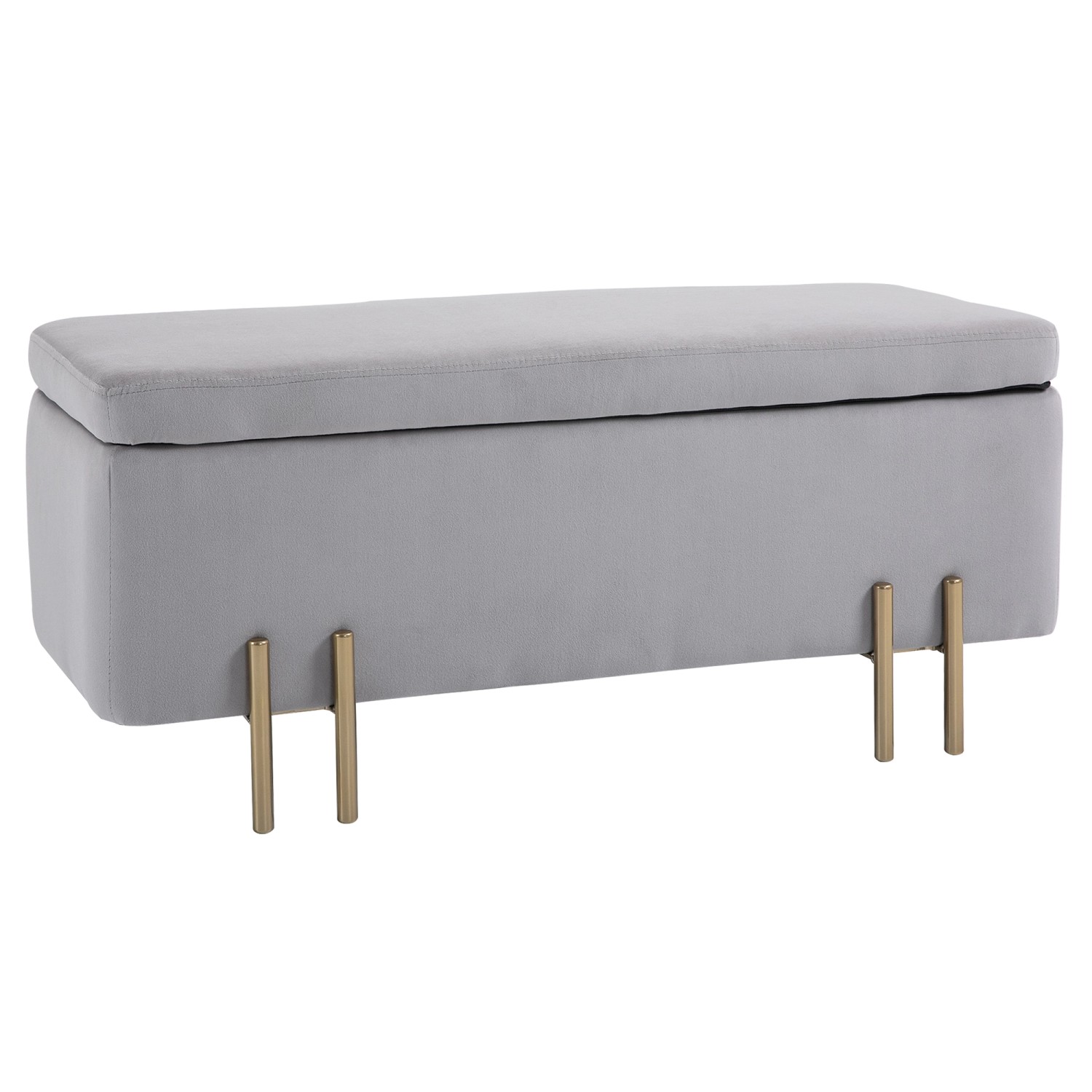 HOMCOM Sitzbank mit Stauraum Stoff Metall Gummiholz Hellgrau 100 x 40 x 42 cm HOMCOM Sitzbank mit Stauraum Stoff Metall Gummiholz Hellgrau 100 x 40 x 42 cm von HOMCOM