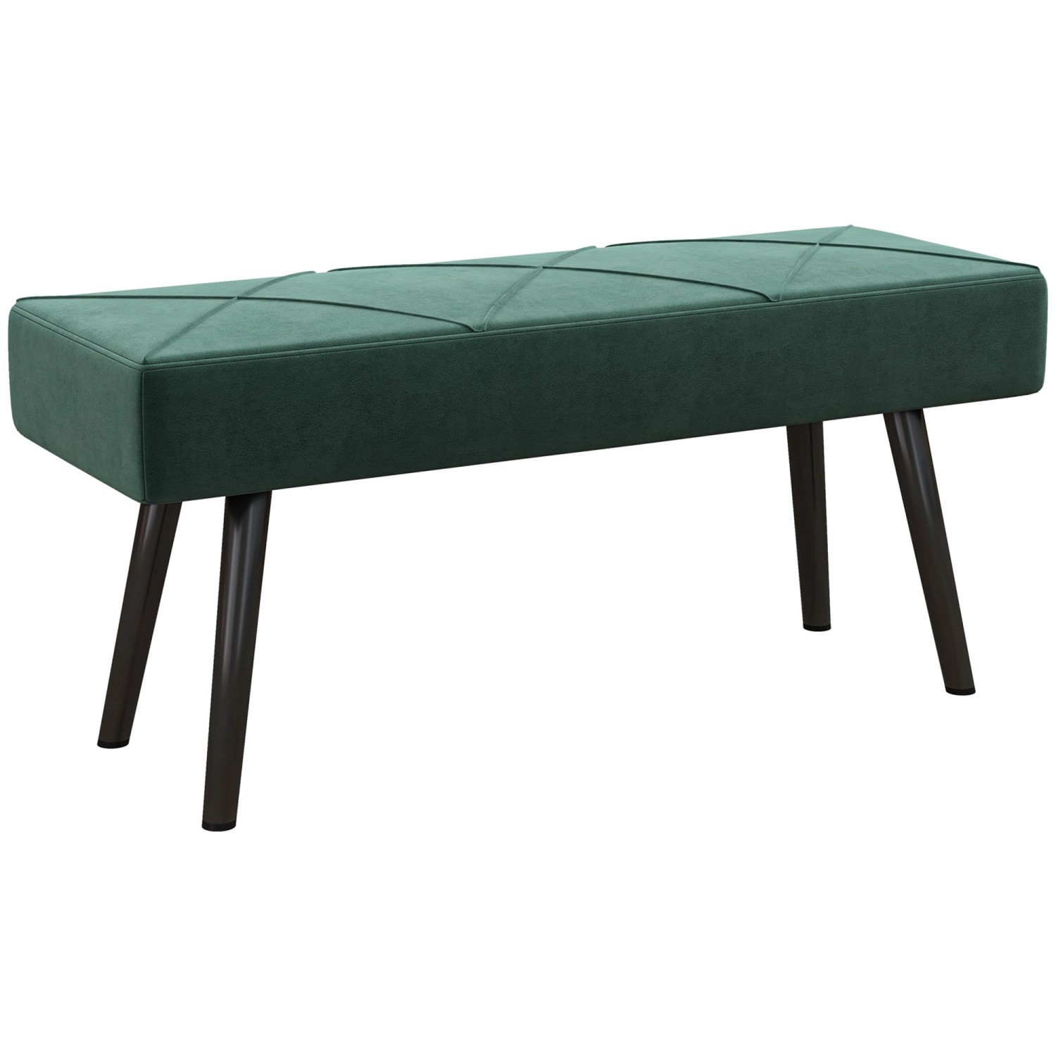 HOMCOM Sitzbank mit X-Muster in Samtoptik bis 120 kg Belastbar 100 x 36 x 45 cm HOMCOM Sitzbank mit X-Muster in Samtoptik bis 120 kg Belastbar 100 x 36 x 45 cm von HOMCOM