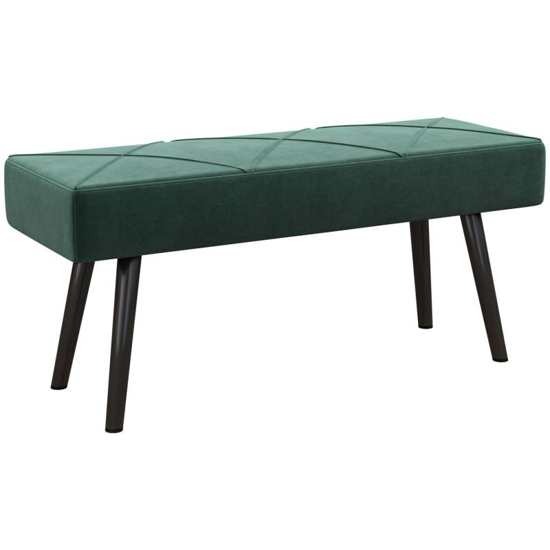 HOMCOM Sitzbank mit X-Muster in Samtoptik bis 120 kg Belastbar 100 x 36 x 45 cm von HOMCOM