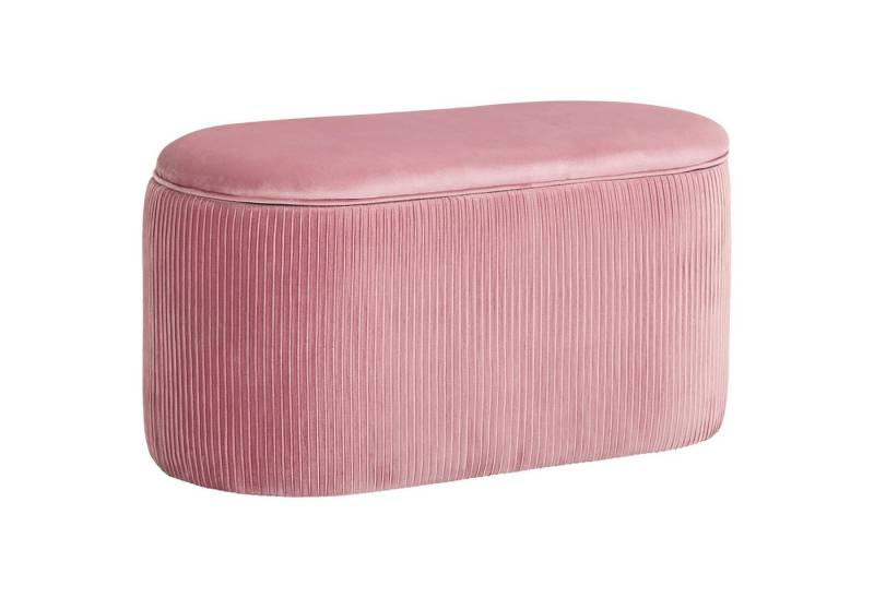 HOMCOM Sitzbank Polsterbank mit Stauraum (Aufbewahrungsbank, 1-St., Truhenbank), Rosa 81 x 40 x 41 cm von HOMCOM