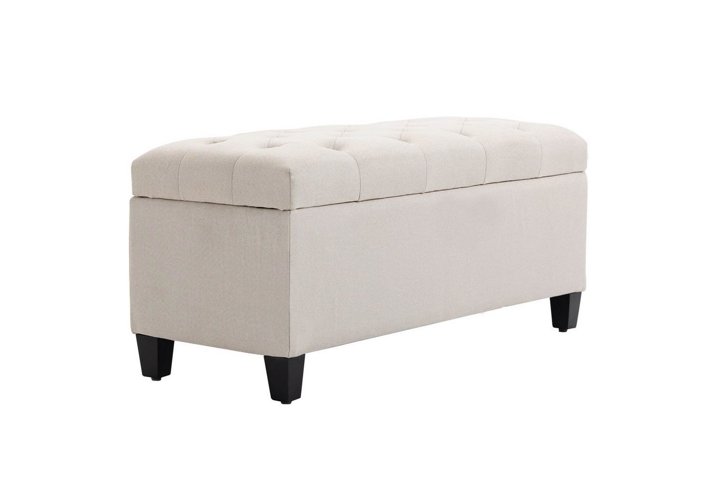HOMCOM Sitzbank Polsterbank mit Stauraum (Aufbewahrungsbank, 1-St., Truhenbank), Cremeweiß 100 x 40 x 44 cm HOMCOM Sitzbank Polsterbank mit Stauraum (Aufbewahrungsbank, 1-St., Truhenbank), Cremeweiß 100 x 40 x 44 cm von HOMCOM