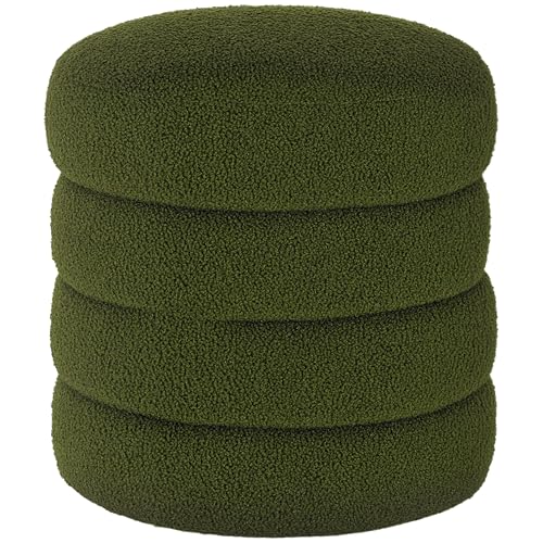 HOMCOM Sitzhocker, Fußhocker, Runder Polsterhocker, Fußstütze mit Sitzkissen, für Wohnzimmer, Schlafzimmer, Grün, Ø40 x 45 cm HOMCOM Sitzhocker, Fußhocker, Runder Polsterhocker, Fußstütze mit Sitzkissen, für Wohnzimmer, Schlafzimmer, Grün, Ø40 x 45 cm von HOMCOM