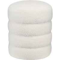 HOMCOM Sitzhocker, Fußhocker, Runder Polsterhocker, Fußstütze mit Sitzkissen von HOMCOM