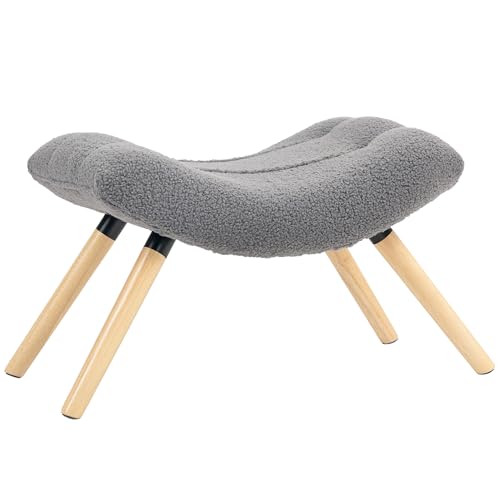 HOMCOM Sitzhocker, Fußhocker mit Berberfleece-Stoff, Polsterhocker bis 120 kg belastbar, für Wohnzimmer, Schlafzimmer, 67 x 45 x 38 cm, Dunkelgrau HOMCOM Sitzhocker, Fußhocker mit Berberfleece-Stoff, Polsterhocker bis 120 kg belastbar, für Wohnzimmer, Schlafzimmer, 67 x 45 x 38 cm, Dunkelgrau von HOMCOM