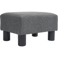 HOMCOM Sitzhocker Hocker mit Leinenoptik Moderner Fußhocker Polsterhocker Ottomane für Schlafzimmer, Wohnzimmer, Dunkelgrau   Aosom von HOMCOM