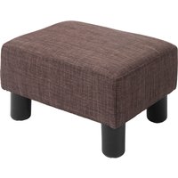 HOMCOM Sitzhocker Ottomane bis 100 kg belastbar rechteckig Polsterhocker für Wohnzimmer Flur Braun 40 x 30 x 24 cm   Aosom.de von HOMCOM
